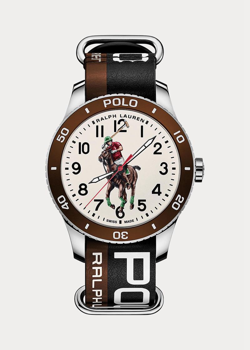 ポロ ラルフ ローレン 時計 レディース 白 Polo Sport Watch Brown Bezel White Dial SOBTL3264